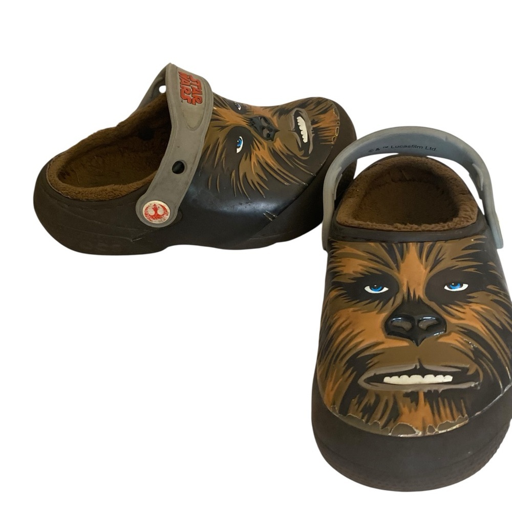 Star Wars Crocs Kids Fun Lab Lined Chewbacca Brown special-edition slip on done - Picture 2 of 9